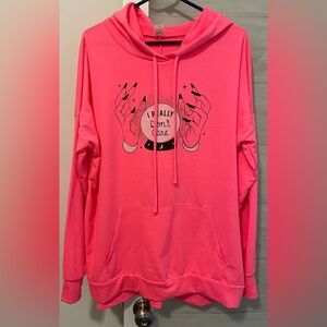 Sew In Love Vibrant Pink Hoodie